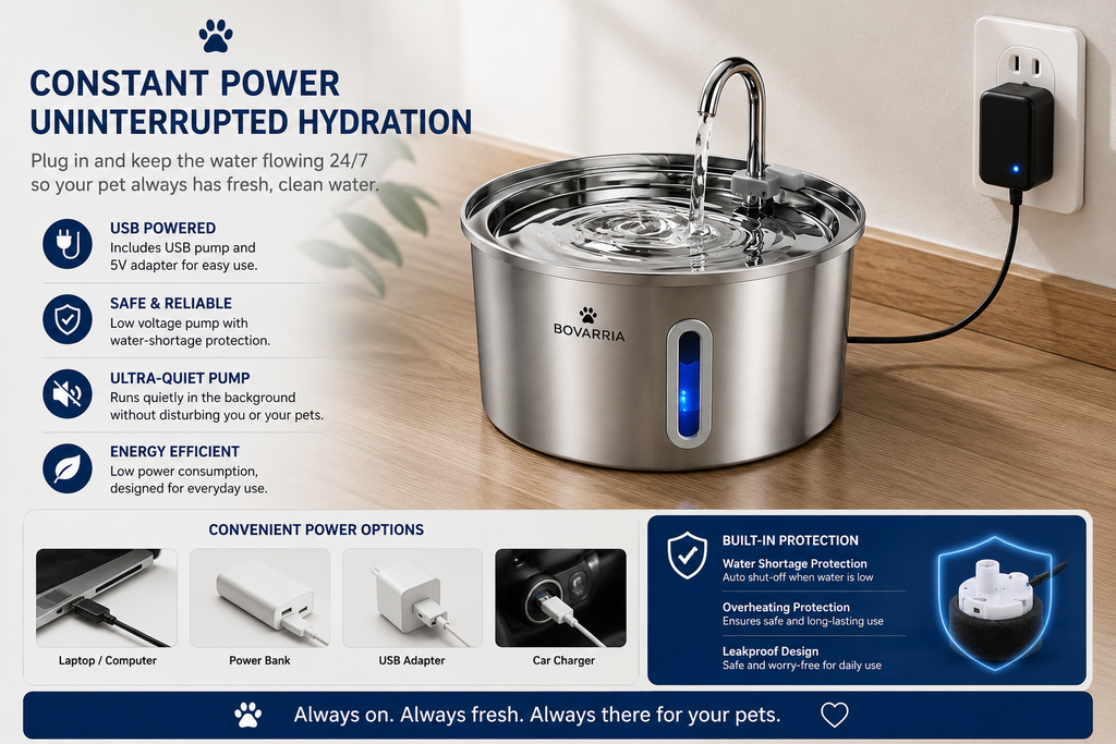 Bovarria Pet Water Fountain