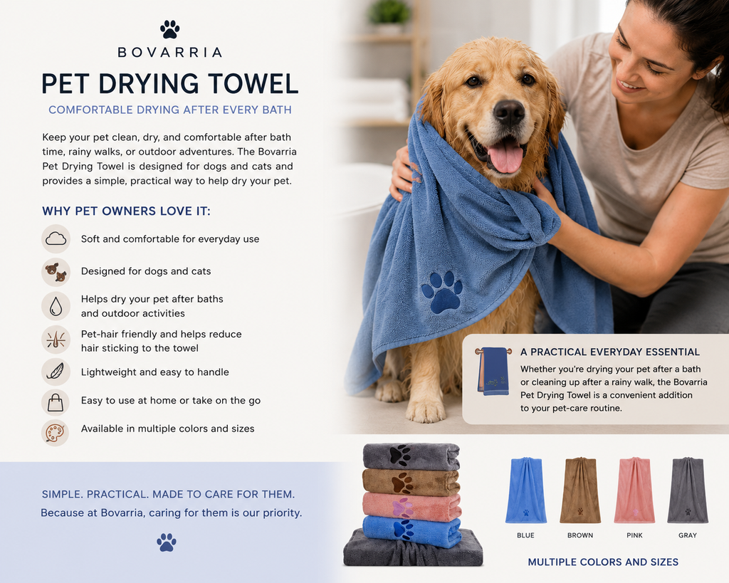 Bovarria Quick-Dry Pet Towel